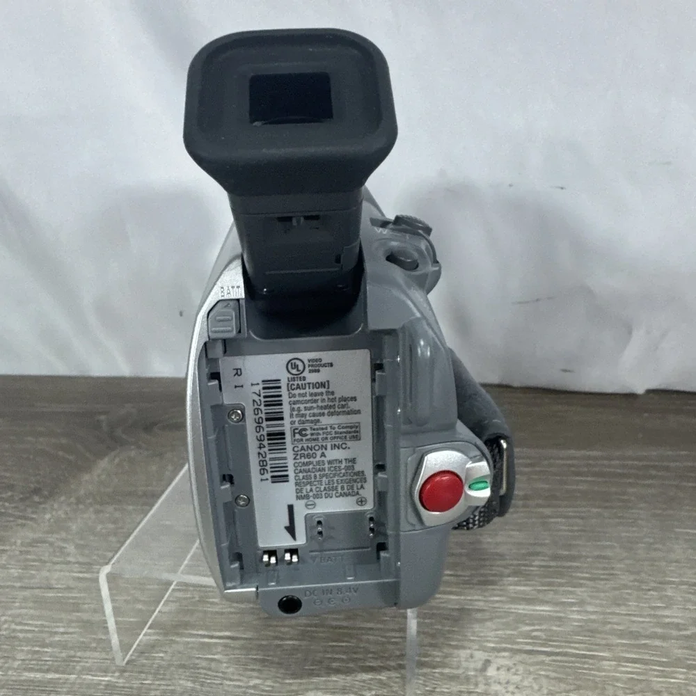 Canon ZR60 Camcorder - Silver - Parts Only- As Is- Turns On, Tape Doesn't Work